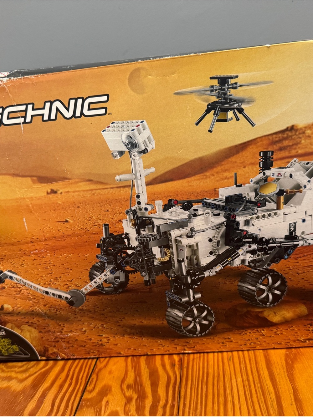Technics White Black and Yellow Mars Rover Building Set with Drone